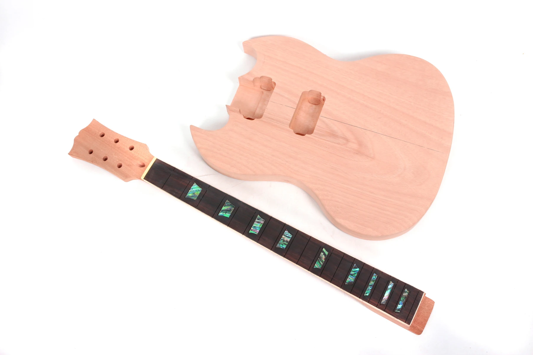 

One Set Unfinished Electric Guitar Neck Body Mahogany wood made