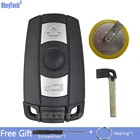 Корпус для дистанционного автомобильного ключа OkeyTech с 3 кнопками для BMW E60, E90, E92, E70, E71, E72, E82, E87, E88, E89, X5, X6, для 1, 3, 5, 6 серии, чехол для ключей