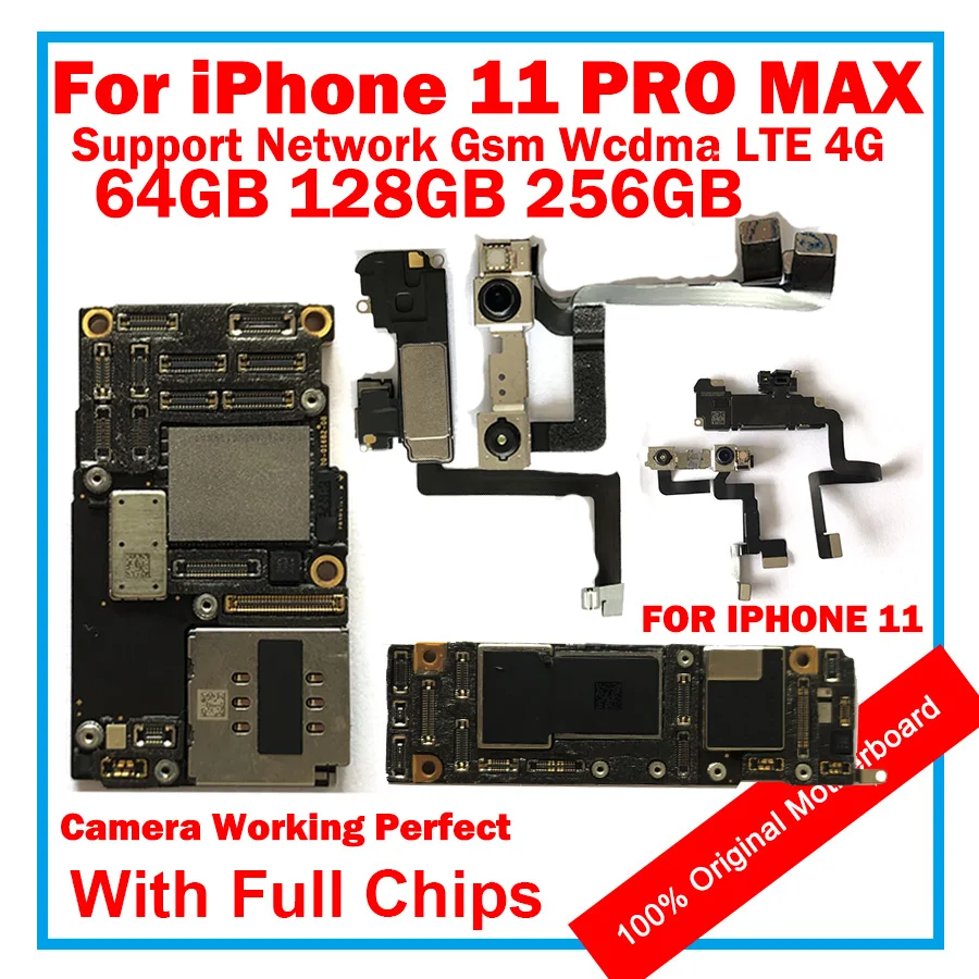 Бесплатная доставка разблокированная материнская плата Clean iCloud для iPhone 11 Pro Max MB с