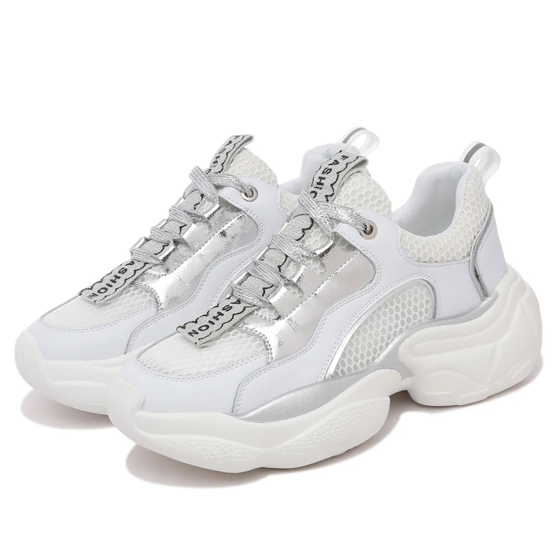 

Shoes Woman MOOLECOLE Fashion Platform Women Sneakers High Quality Air Mesh Women Casual Shoes Bling Outdoor Women Shoes 2-9563