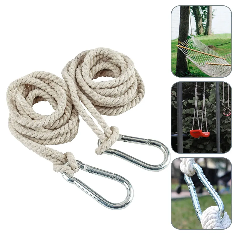 

2PCS Tree Swing Straps Hammock Cotton Hanging Rope Adjustable Swing Hooks Strap Garden Accessories Outdoor Family Camping