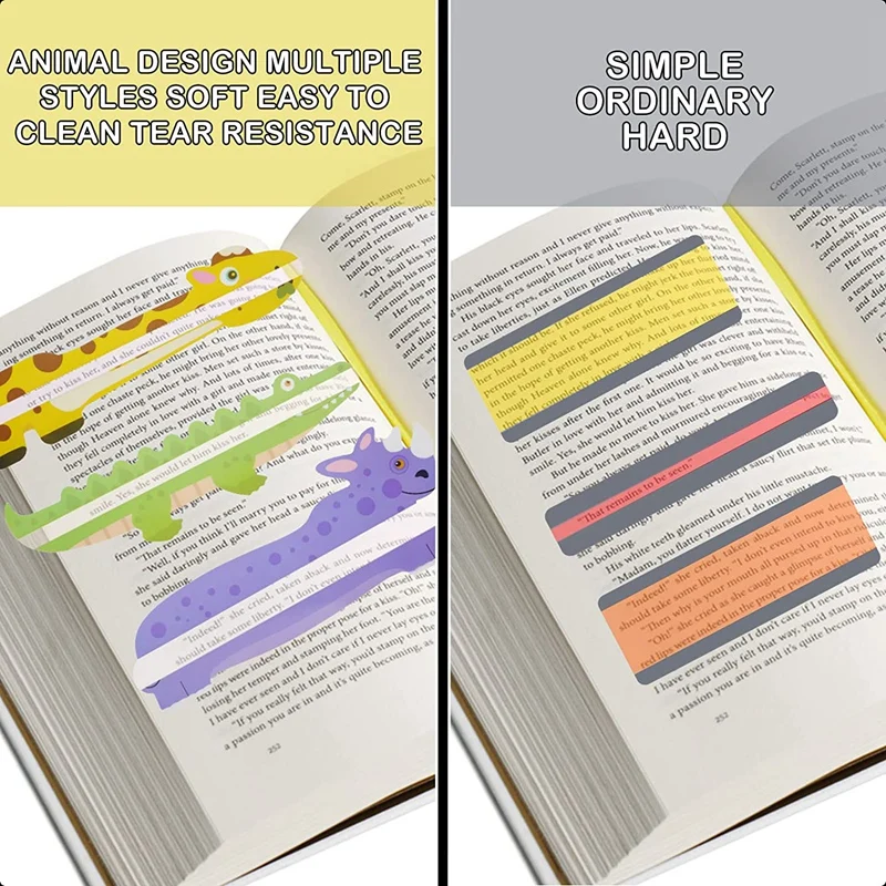 14 шт. полоски для чтения с наведением цветные накладки животных руководство
