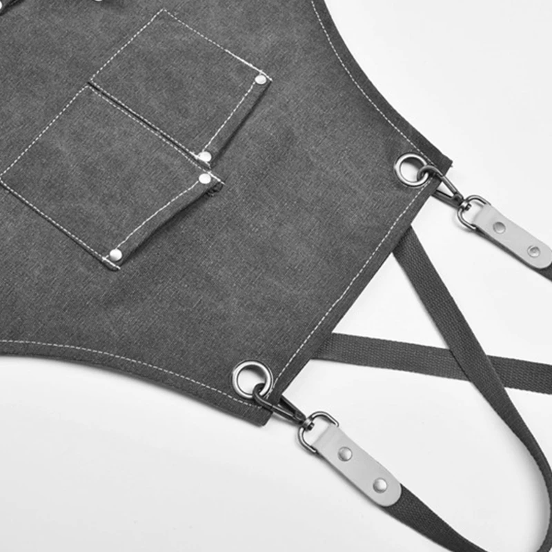

Father's Day Custom Canvas Denim Apron Cross Back Adjustable Chef Apron Strap