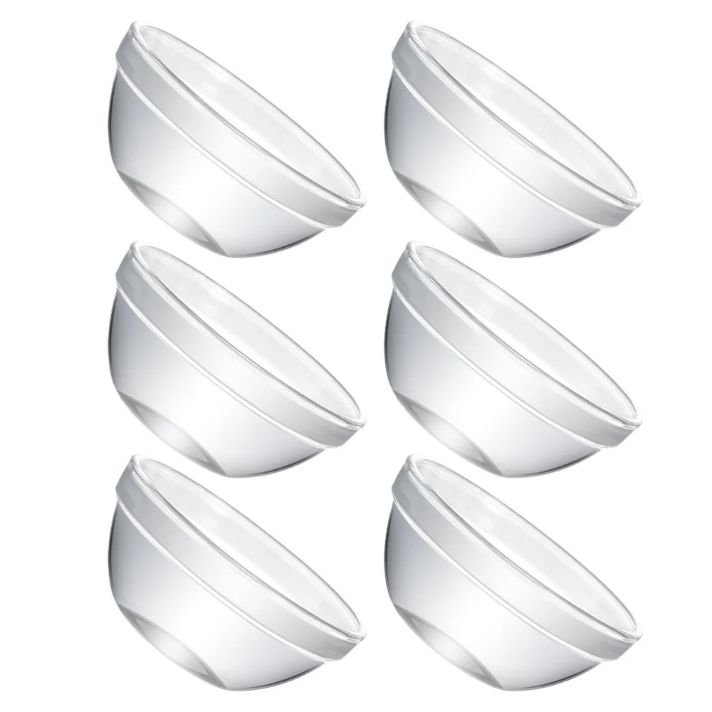 

6pcs Multifunctional Glass Food Bowls Pudding Bowls Food Serving Bowls for Home