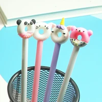 36 pcslot creative animal donuts gel pen cute 0 5mm black ink signature pens office school writing supplies gift