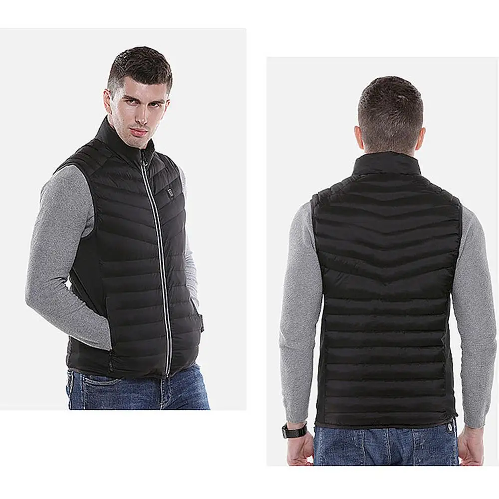 Жилет с электроподогревом для мужчин и женщин зимняя теплая безрукавка USB