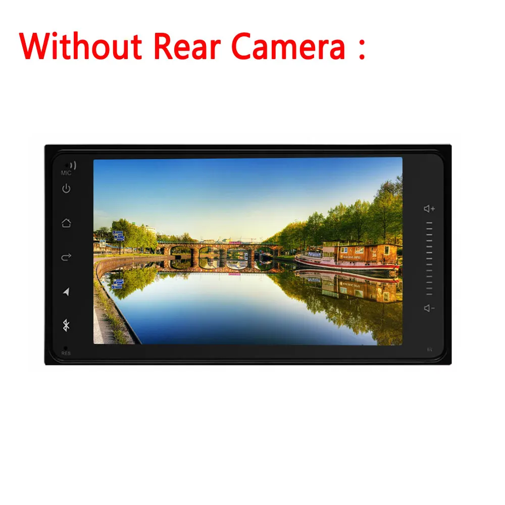 Without Rear Camera Podofo " 2 Din Android автомобильный Радио gps навигация для Toyota сенсорный экран Bluetooth 2din автомобильный мультимедийный плеер MP5 Wifi Авторадио - Цвет: Without Rear Camera