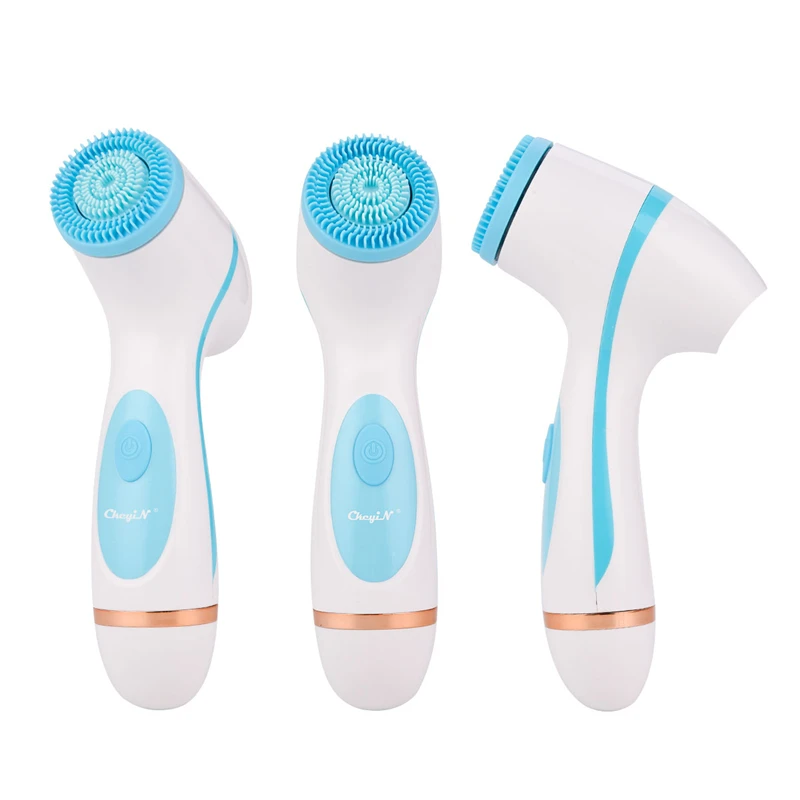 

3 In 1 Electric Silicone Facial Cleansing Brush USB Rechargeable Face Massager Pore Cleaner Skin Peeling Blackhead Remover Tool