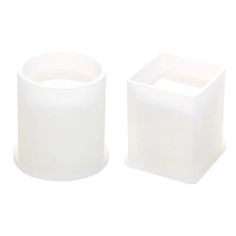 

DIY Pen Container Mold Pen Container Organizer Silicone Mold Pencil Storage Holder Square/Round Shape Making Crafts Decoration