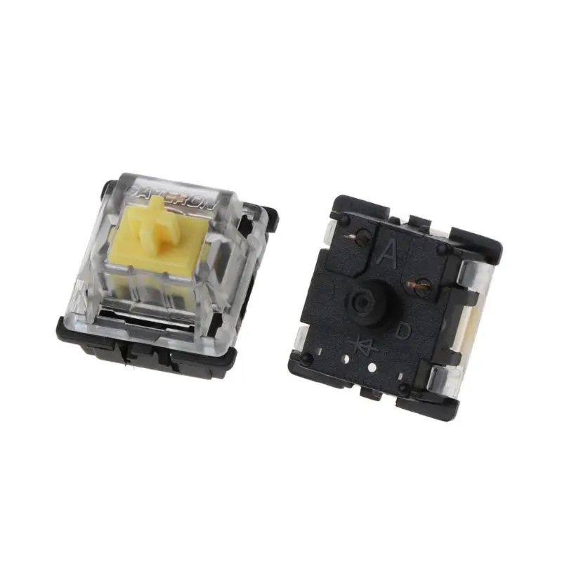 

10Pcs/pack Mechanical Keyboard Gateron MX 3 Pin Yellow Switch Transparent Case for Keyboard Cherry MX Compatible