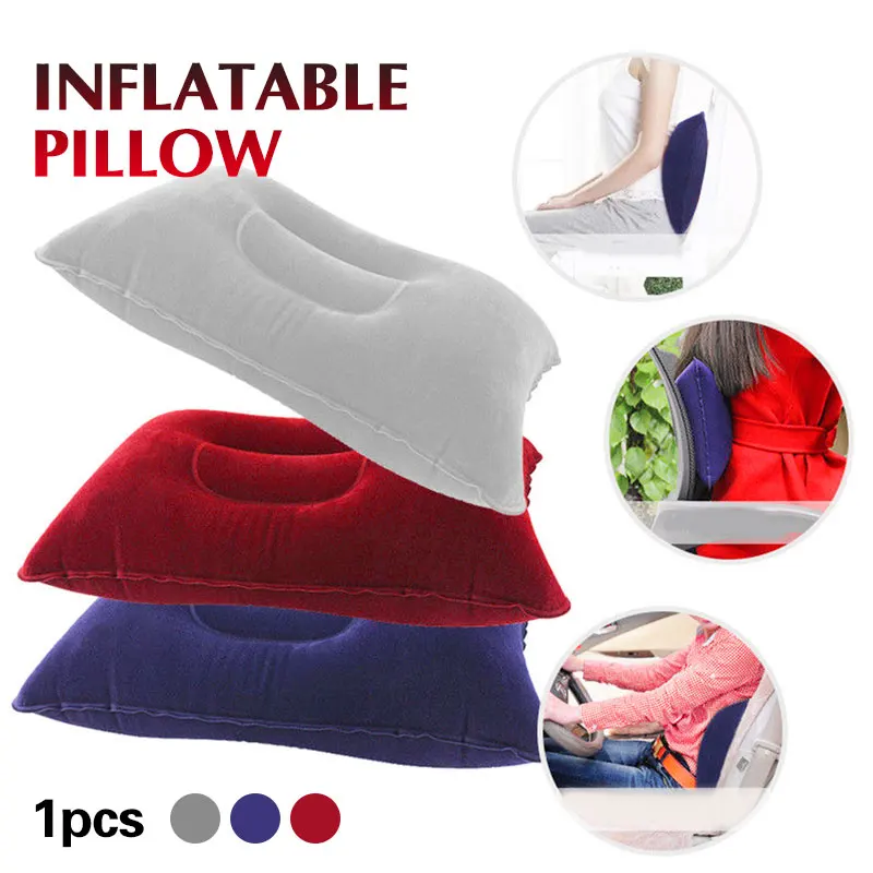 Подушка для путешествий надувная подушка стула автомобиля сна 1 шт. ПВХ