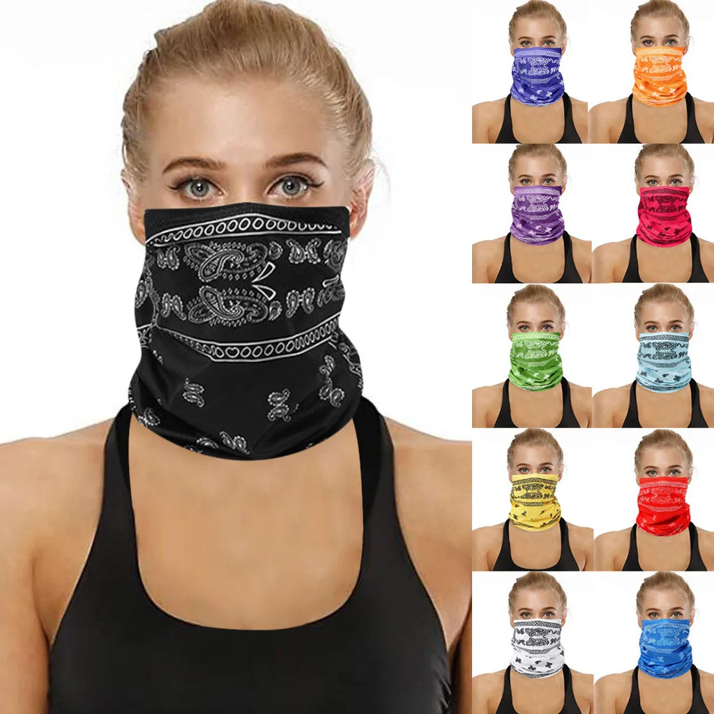 

3PCS Unisex Rave Bandana Neck Gaiter Tube Headwear For Women Men Face Scarf Outdoor Sports