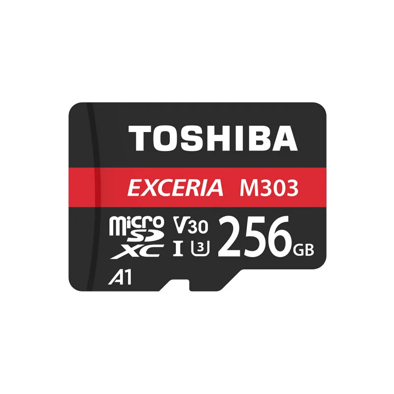Micro SD карта TOSHIBA EXCERIA M303 256 ГБ 128 Гб 64 Гб SDXC карта памяти A1 U3 V30 класс 10 TF карта Поддержка Официальная проверка - Емкость: 256GB