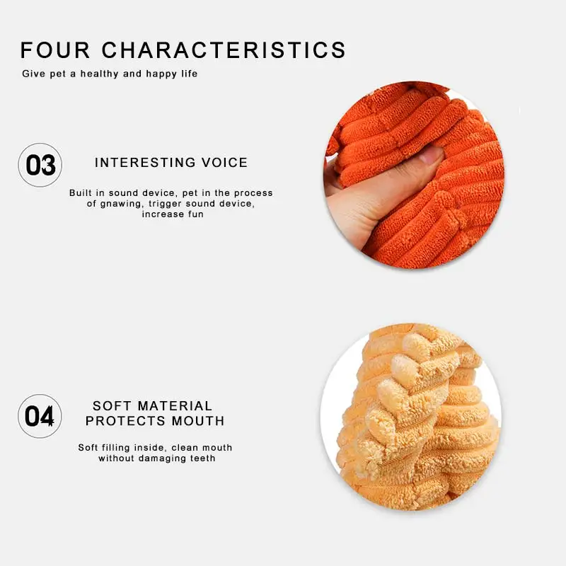 

Corduroy Dog Toys for Small Large Dogs Animal Shape Plush Pet Puppy Squeaky Chew Bite Resistant Toy Pets Accessories Supplies