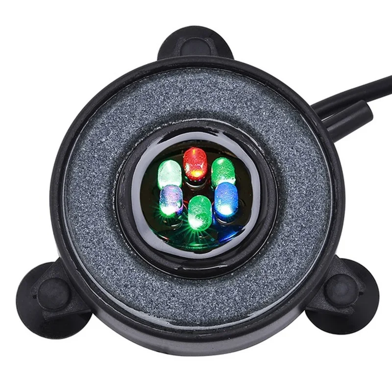 1pcs Led Aquarium Air Bubble Light Fish Tank Curtain Stone Disk with 6 Color Changing Leds Support Dropshipping | Лампы и освещение