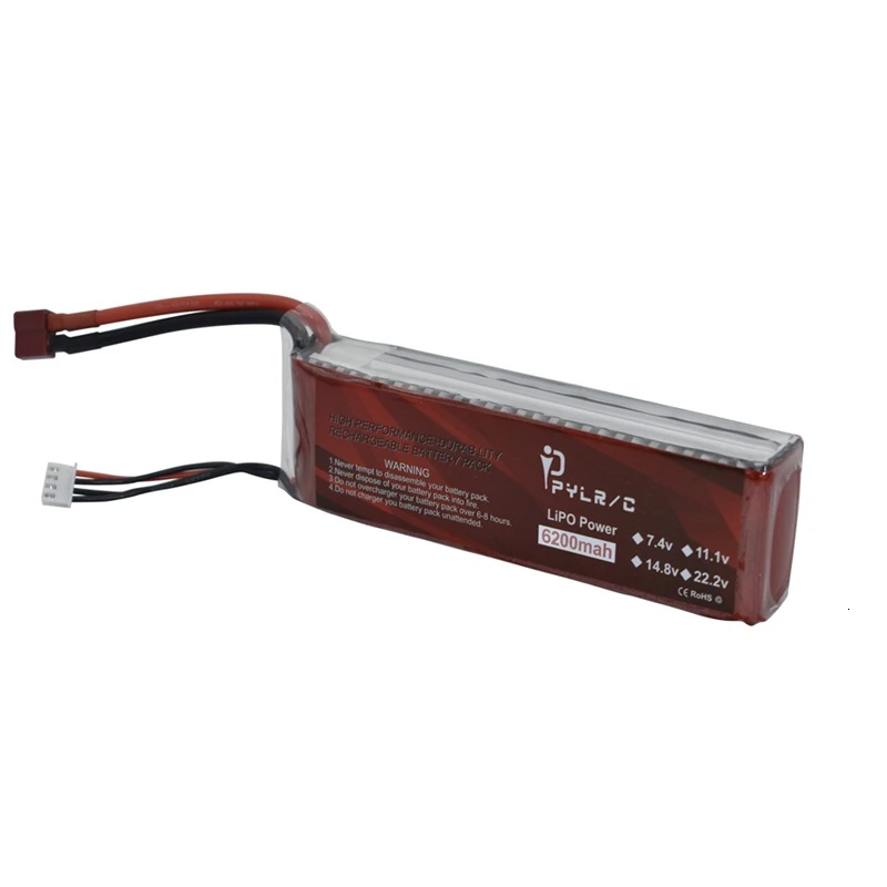 Высокая скорость 22 2 v 6200mAh литий-полимерный Батарея для радиоуправляемого