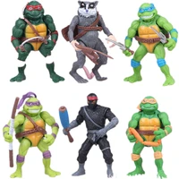 neca classic movie teenage mutant ninja turtles raphael donatello anime characters 12cm bagging movable garage kit toys gift