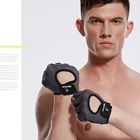 Черные высококачественные ультралегкие Нескользящие тренировочные перчатки с открытыми пальцами дышащие спортивные перчатки для тренажерного зала фитнеса велоспорта бега