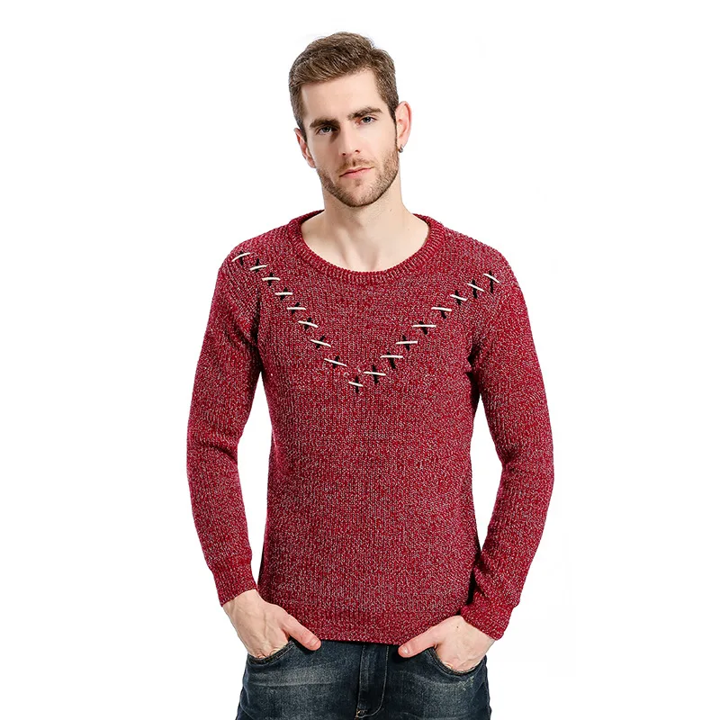 Свитера джемпер тонкий 2019 повседневный мужской пуловер умный модный осенний