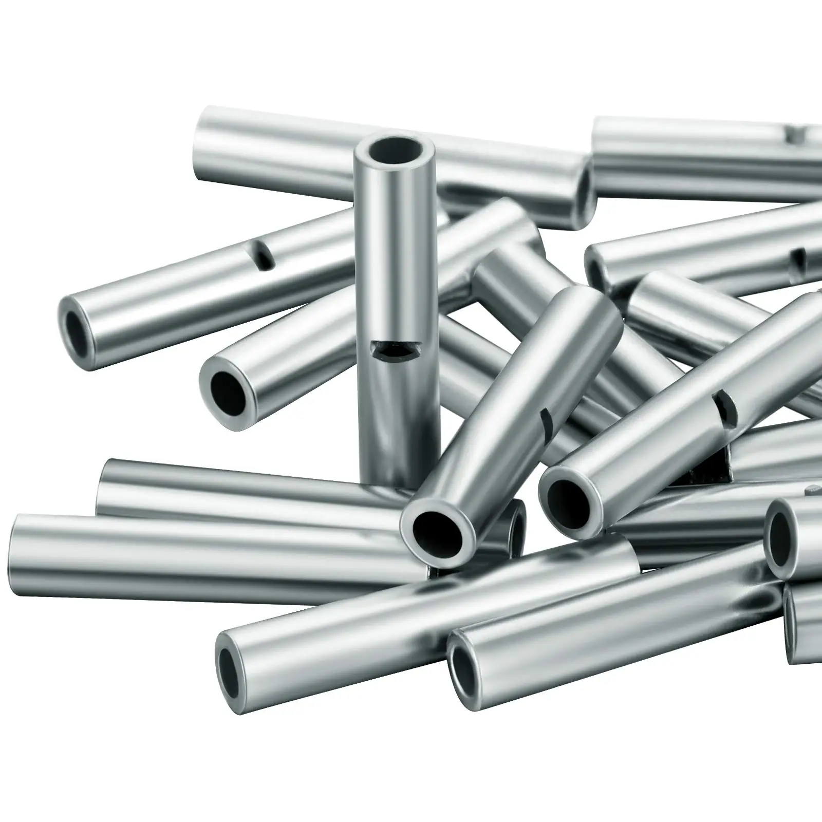 

Non Insulated Butt Connectors 18-22AWG Electrical Wire Crimp Ferrule Terminals for Electrical Splice DIY, 50/100/150/200Pcs