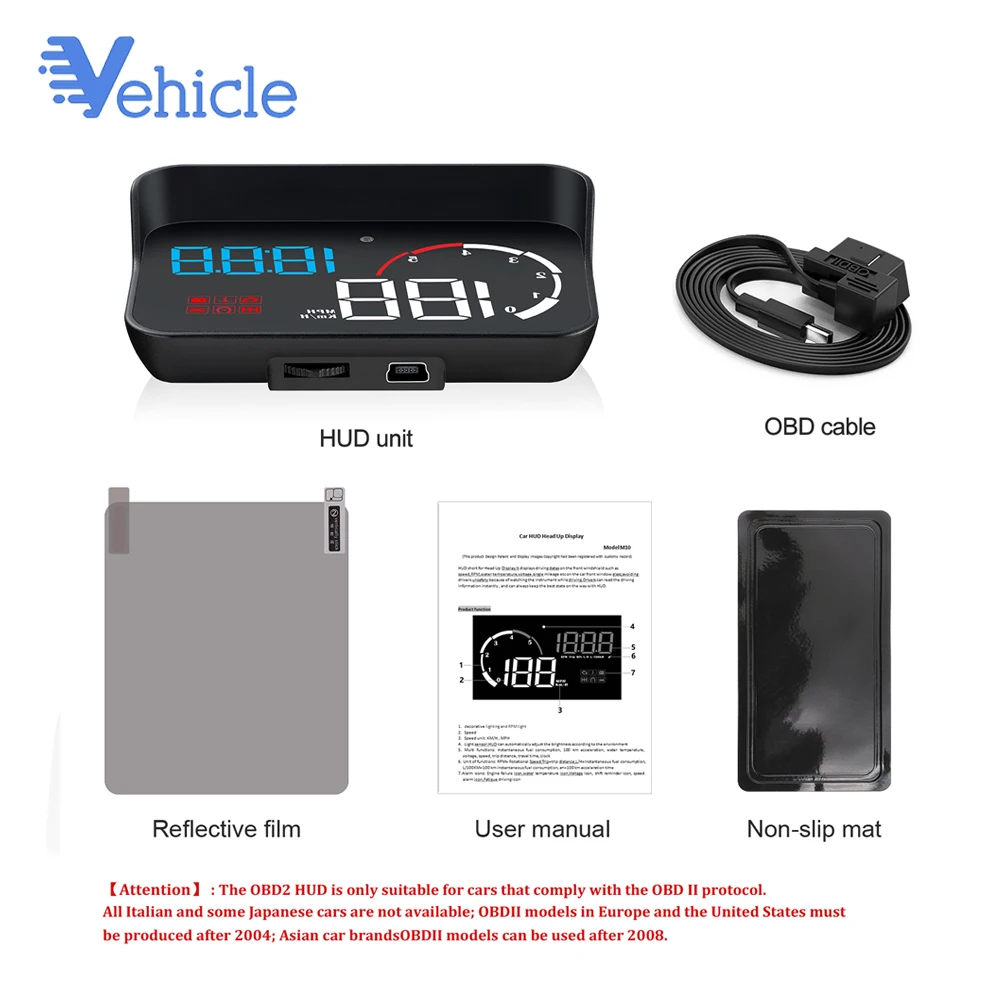 3 5 дюймовый дисплей для автомобиля M10 OBD OBD2 HUD автомобильный проектор Цифровой