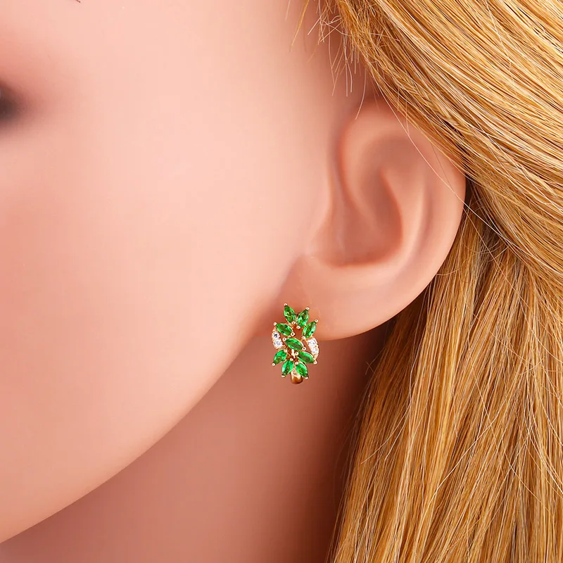 Модные Роскошные хрустальные полые висячие серьги в виде цветка золотые