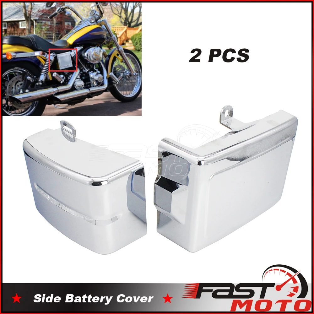 

Motorcycle Battery Side Cover Guard Chrome For Harley Dyna Low Rider FXDL Fat Bob Super Wide Glide Switchback FLD FXD 2012-2017