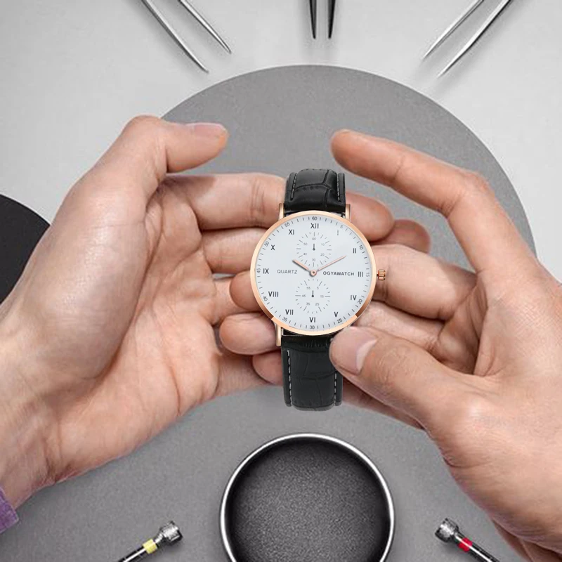 Новинка 2020 повседневные мужские часы OGY в ретро стиле с кожаным ремешком модные