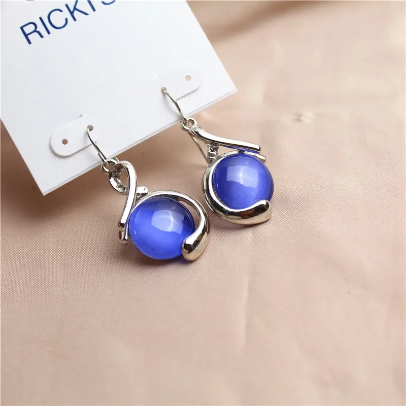 Новинка вставки из сплава с Синим Опалом в европейском и американском стиле -