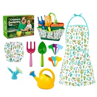 16pcs kids gardening tool watering can apron shovel beach sand tools set fun pretend play puzzle toys for preschool gift