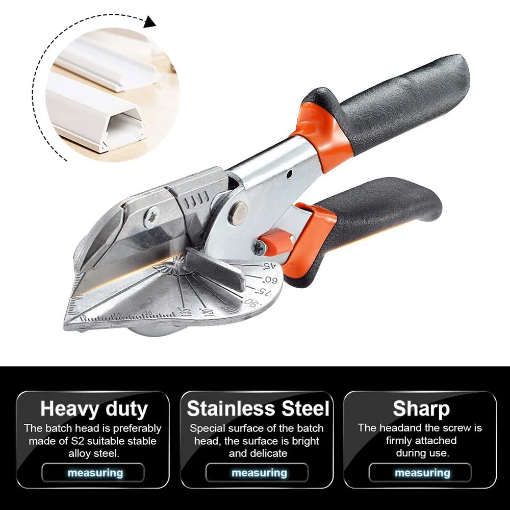 Ножницы для коробов и каналов оранжевый прочный ясным масштабом стальное лезвие