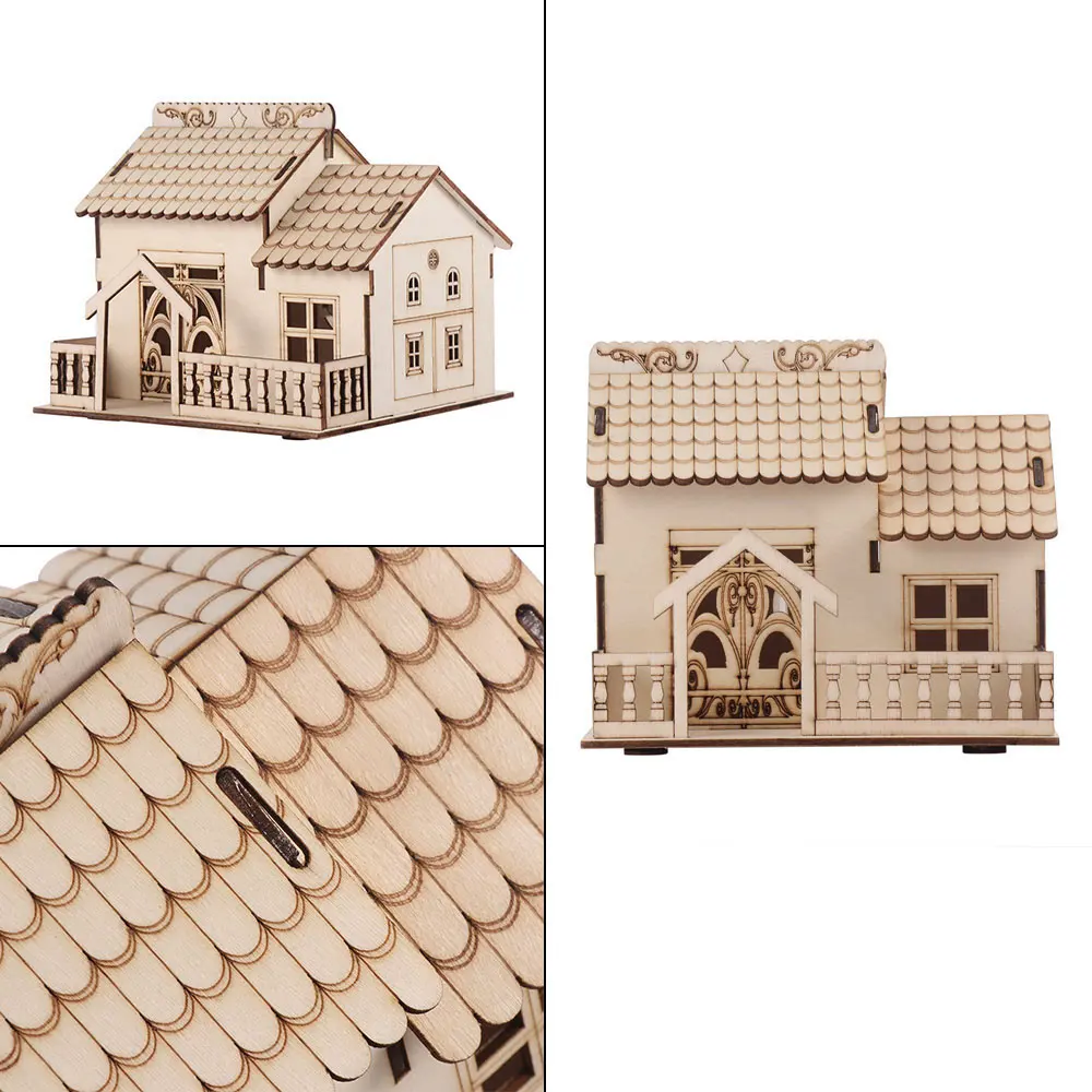 Креативная вилла маленький двор деревянная копилка деревянное украшение для