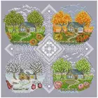 Бабушкины всесезонные садовые узоры Счетный крест 11CT 14CT DIY китайские наборы для вышивки крестиком наборы для рукоделия