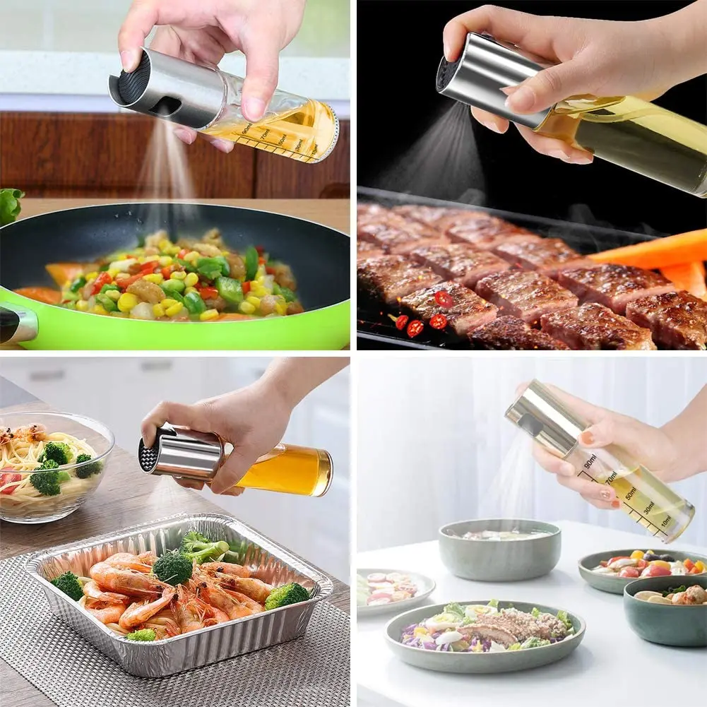 

Kitchen Baking Oil Spray Empty Bottle Vinegar Olive Oil Bottle Oil Dispenser Cooking Tool Salad BBQ Cooking Glass Oil Sprayer