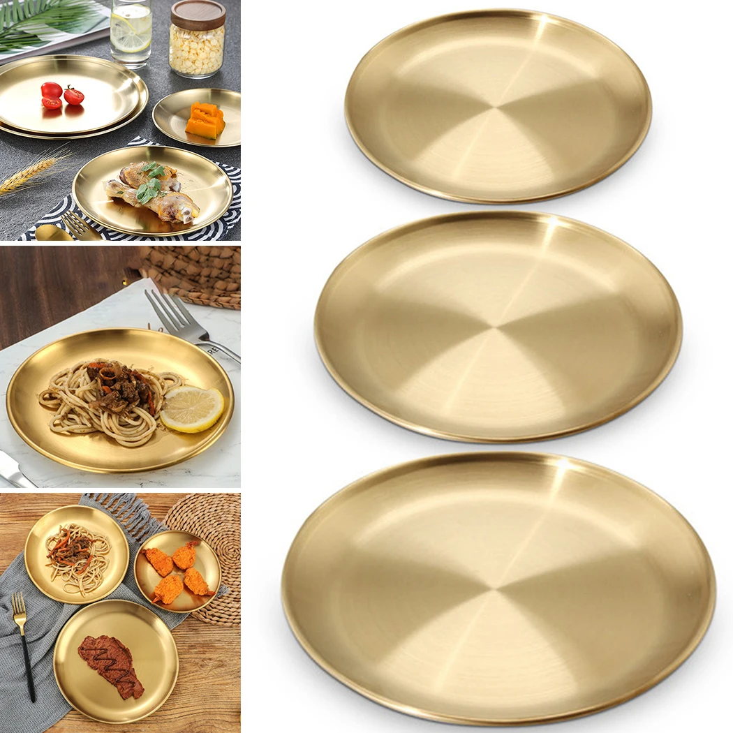 

Color Dish Dish 20cm 23cm High quality Brand new Stainless Steel Round