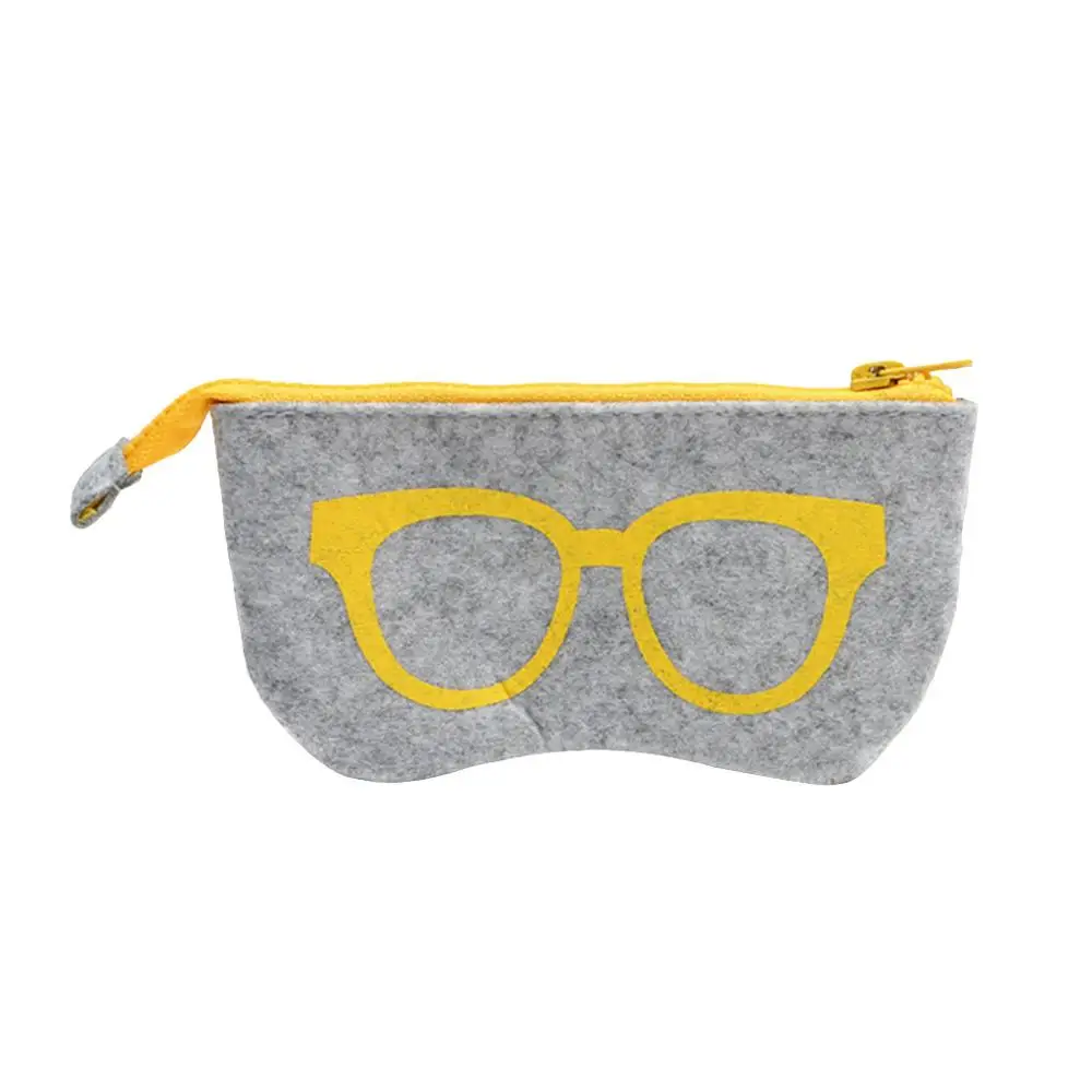 Yellow Портативный мягкий футляр для очков на молнии модные солнцезащитные очки на молнии Чехол для очков мягкий чехол на молнии футляры для очков органайзеры HH4 - Цвет: Yellow