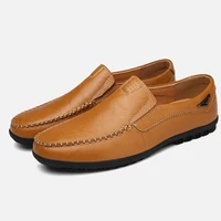 new design leather men lazy shoes soft moccasins loafers fashion brand men flats comfy driving shoes plus size 38 47
