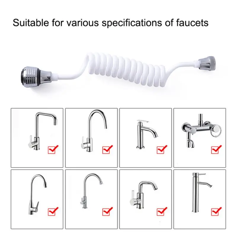 Длинный шланг для кухонной раковины распылитель кран диффузор поворотный