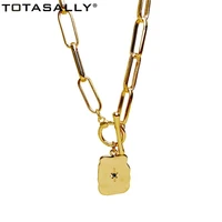totasally star toggle clasp coin pendant necklaces for women circle vintage necklace for minimalist collar necklace dropship