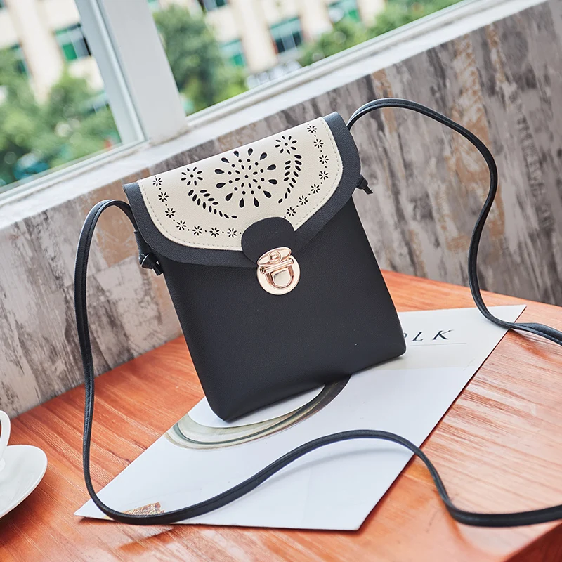 NEWPOSS Drop Shipping Touch Screen Cell Phone Purse Bag Smartphone Wallet Tassel Leather Shoulder Strap Handbag Women |