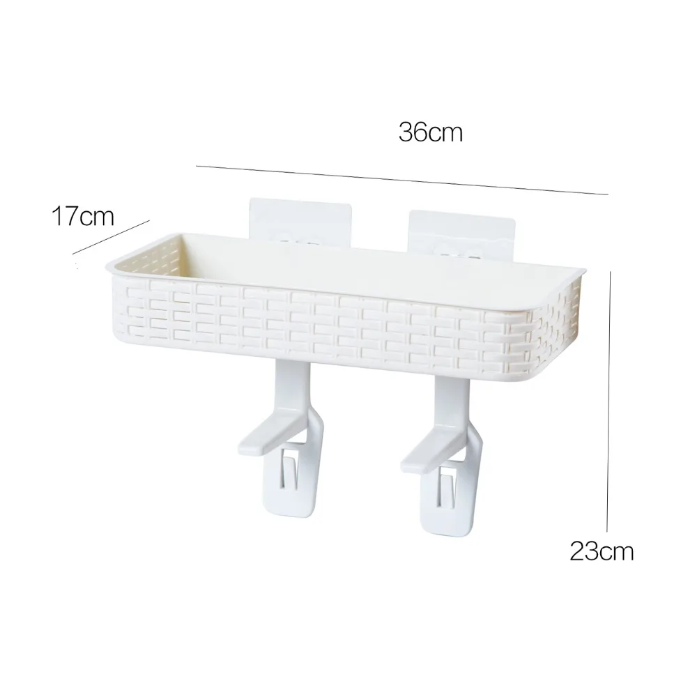 

Bathroom Organizer Storage Rack Toilet Shelf Shampoo Soap Cosmetic Holder Wall Mounted Shower Shelves Imation Rattan Shaped