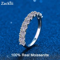 100 moissanite engagement rings 10 stones 1ct half eternity anniversary wedding band sterling silver stackable ring for women