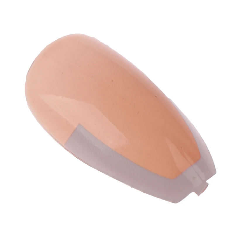 

24pcs Press on Nails French Nude Natural Coffin UV Gel Nail Set Gold Glitter+2g glue