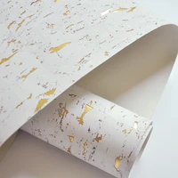 mywind 0 915 5mroll white off gold nordic style real cork metallic wallpaper for home decoration