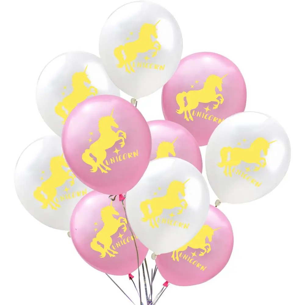 10pcs Unicorn Party Balloons Birthday Baloon Decoration Latex Balloon | Дом и сад