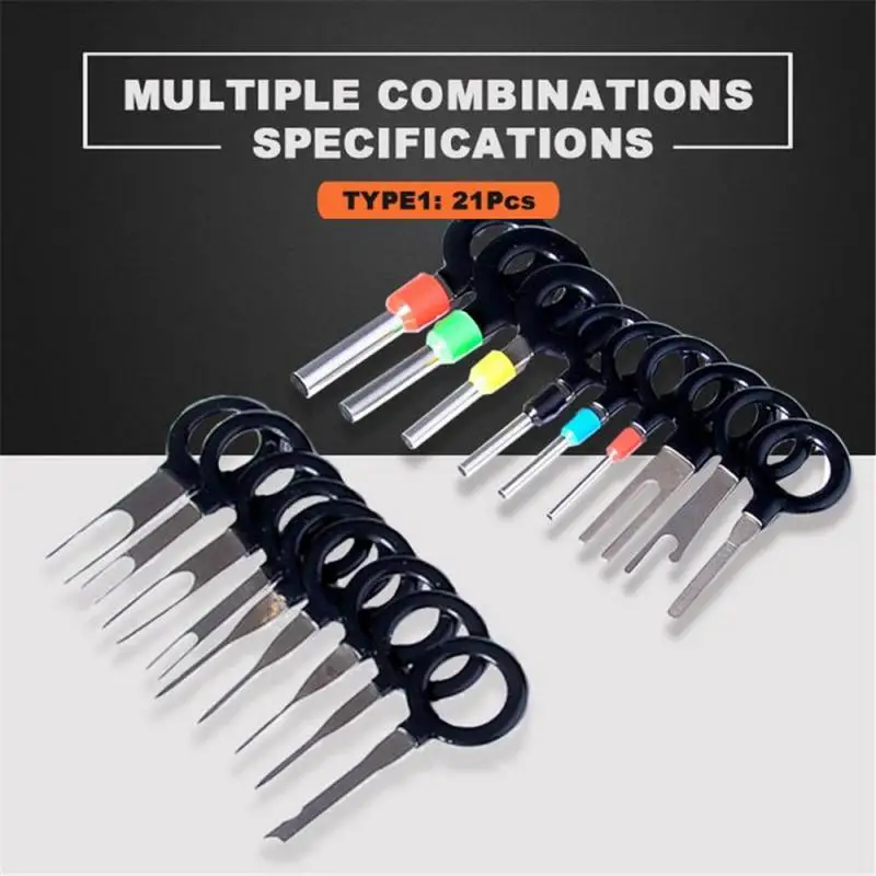 

New 21Pcs Car Terminal Removal Terminal Tool Set Electrical Wiring Crimp Connector RemoverHand Tool Kit Car Disassembly Tool