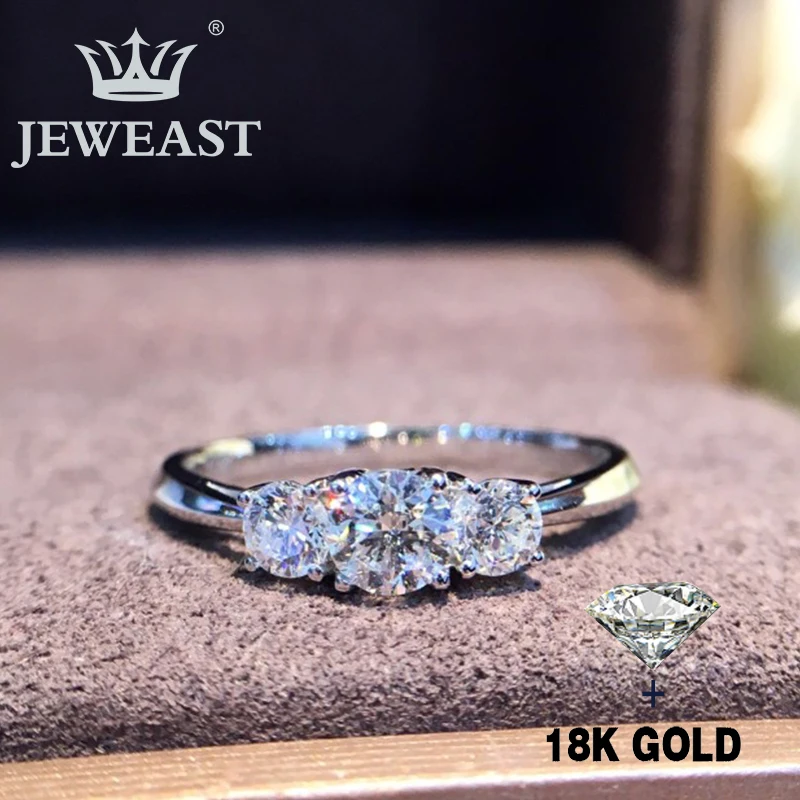 Natural Diamond 18K Gold Pure Ring Beautiful Gemstone Good Upscale Trendy Classic Party Fine Jewelry Hot Sell New 2019 | Украшения и