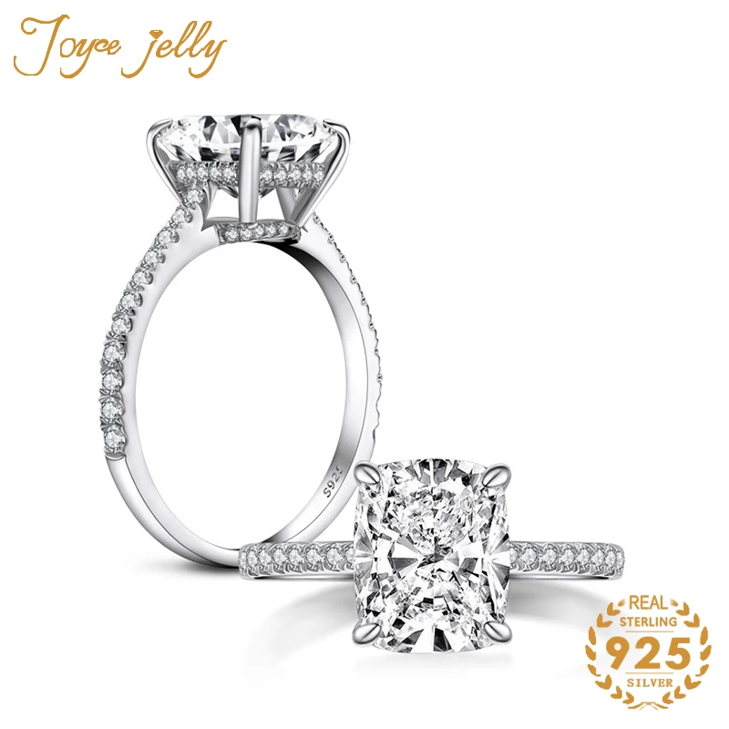 

JoyceJelly 3 Carats Women Rings Fine Wedding Jewelry 925 Sterling Silver Created Moissanites 4 Claws Rose Gold Gifts Wholesale