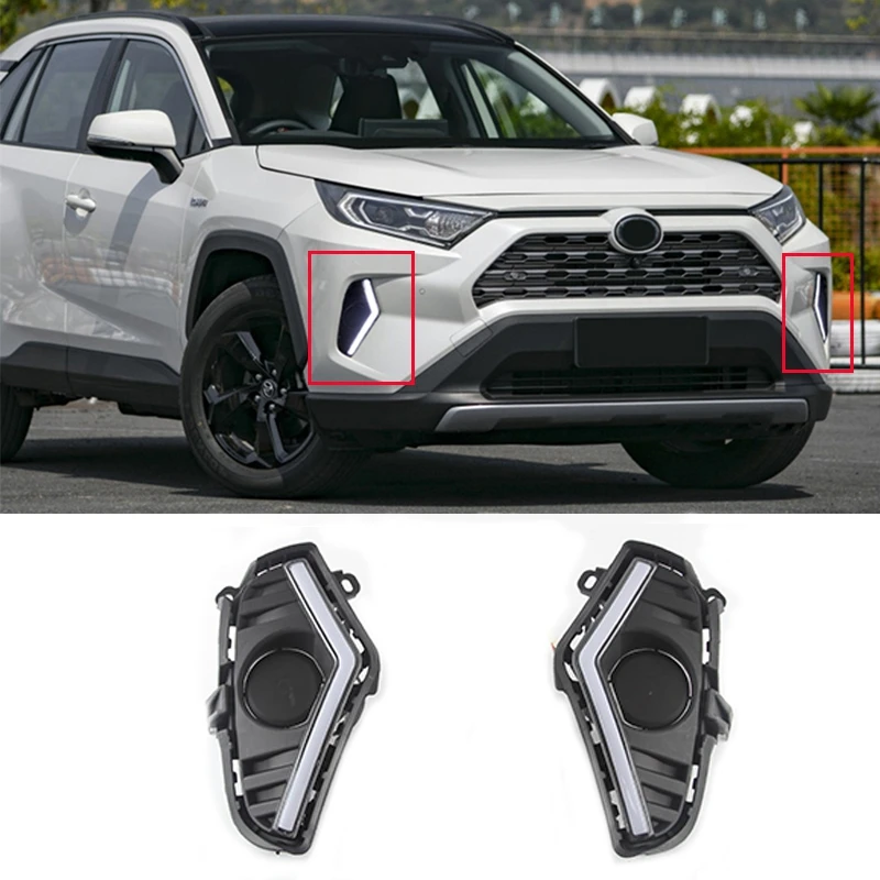 

Светодиодные дневные ходовые огни, дневной свет, противотуманные фары, Toyota RAV4, 2019-2020 дневной свет