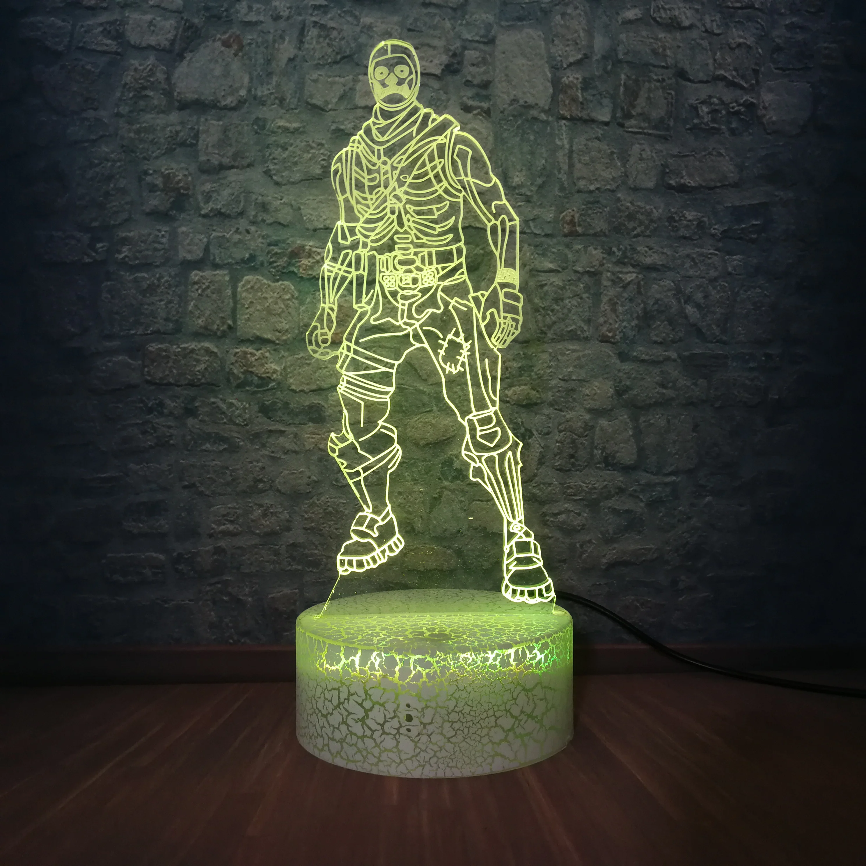 Игра 3D лампа кожа фигура СВЕТОДИОДНЫЙ Ночник светильник 7 цветов сенсорный